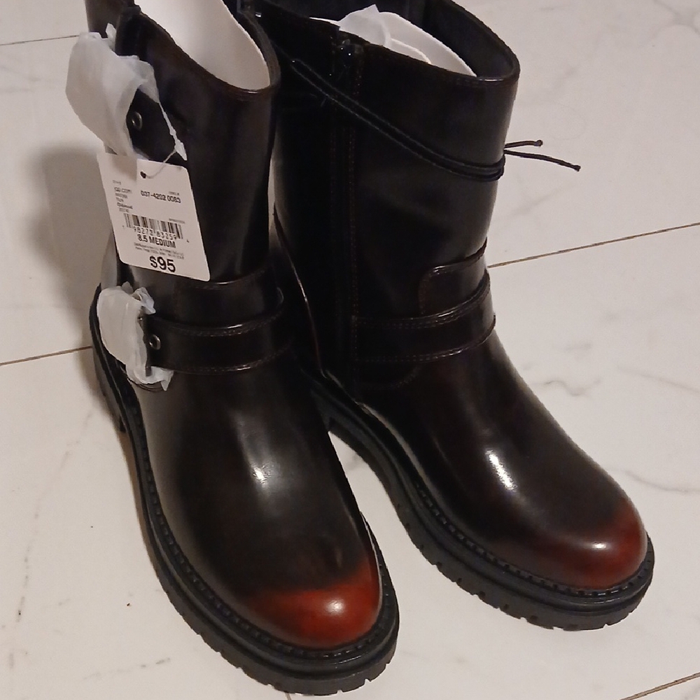 Arizona Jean Company Brown Ankle Booties with Chunky Sole